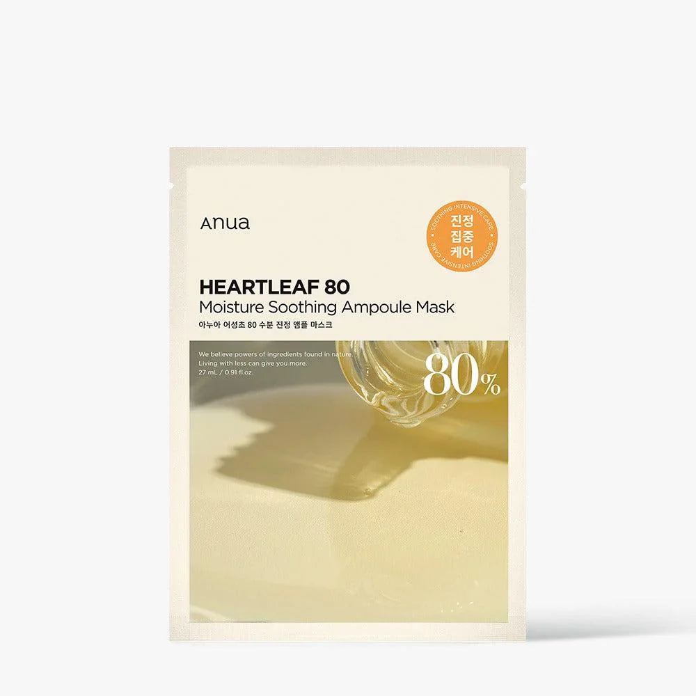 Heartleaf 80 Moisture Soothing Ampoule Mask, 27ml