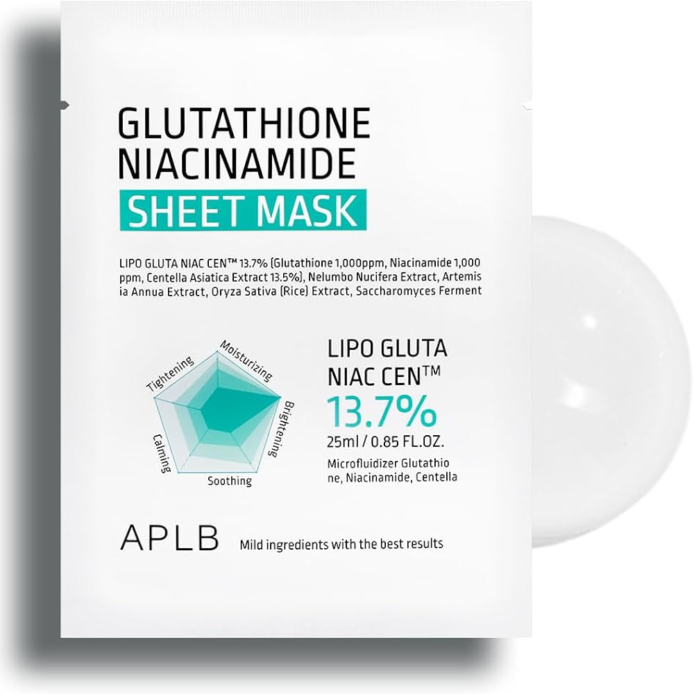 Glutathione Niacinamide Sheet Mask, 1EA