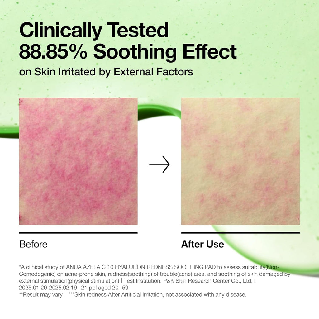 Azelaic Acid 10 Hyaluron Redness Soothing Pad, 90 Pads