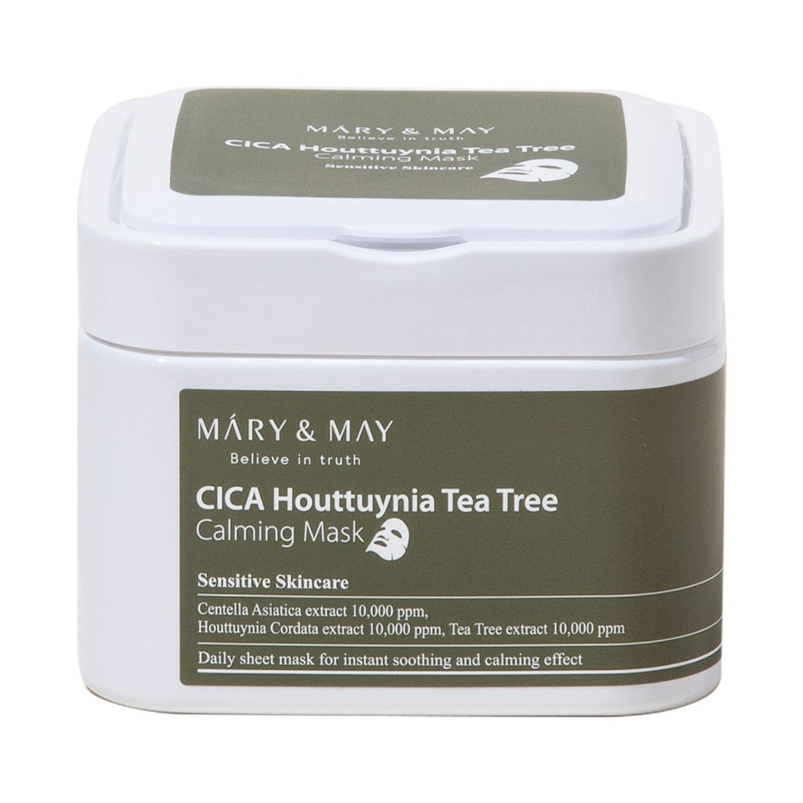 CICA Houttuynia Tea Tree Calming Mask, 30EA