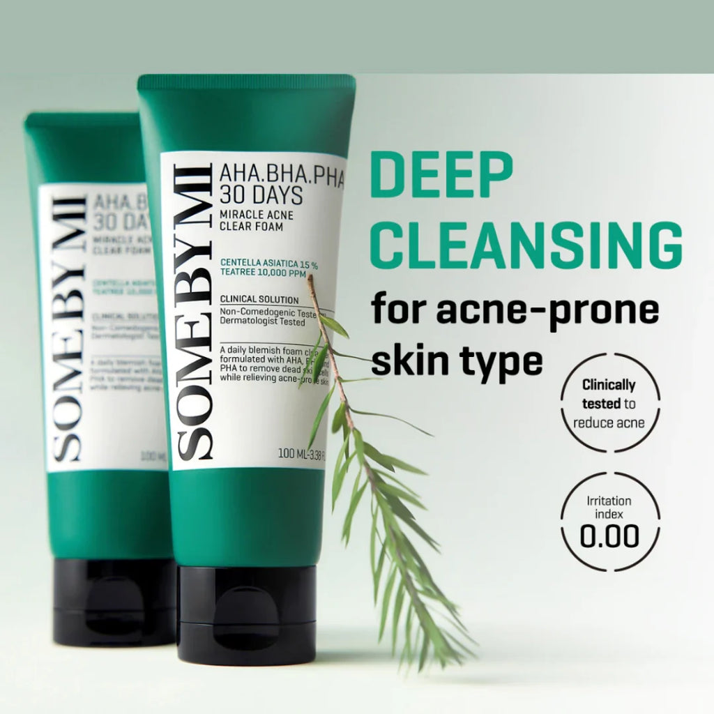 AHA,BHA,PHA 30 Days Miracle Acne Clear Foam, 100ml