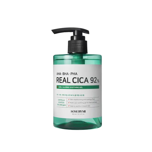 AHA, BHA, PHA Real Cica 92% Cool Calming Soothing Gel, 300ml