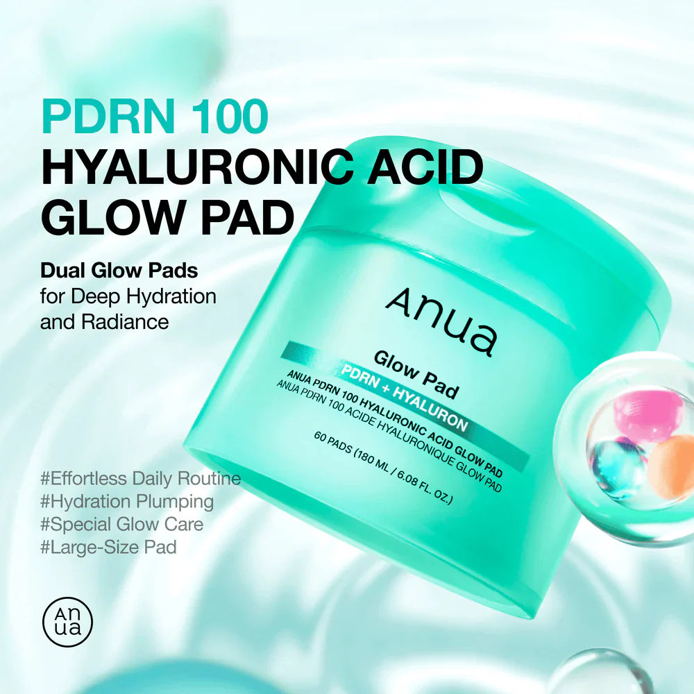 PDRN 100 Hyaluronic Acid Glow Pad, 60 Pads