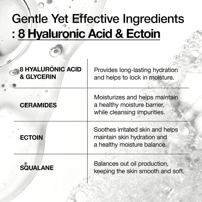 8 Hyaluronic Acid Moisturizing Gentle Gel Cleanser, 150ml