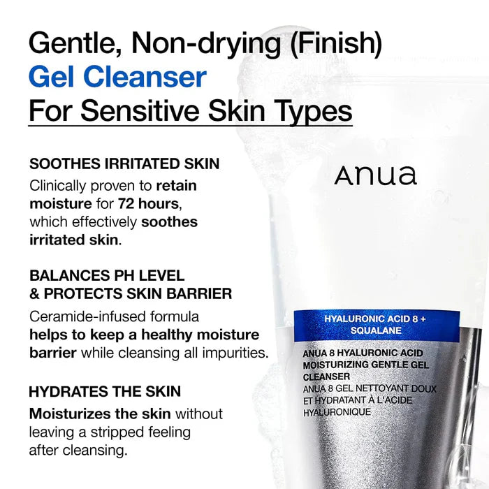 8 Hyaluronic Acid Moisturizing Gentle Gel Cleanser, 150ml