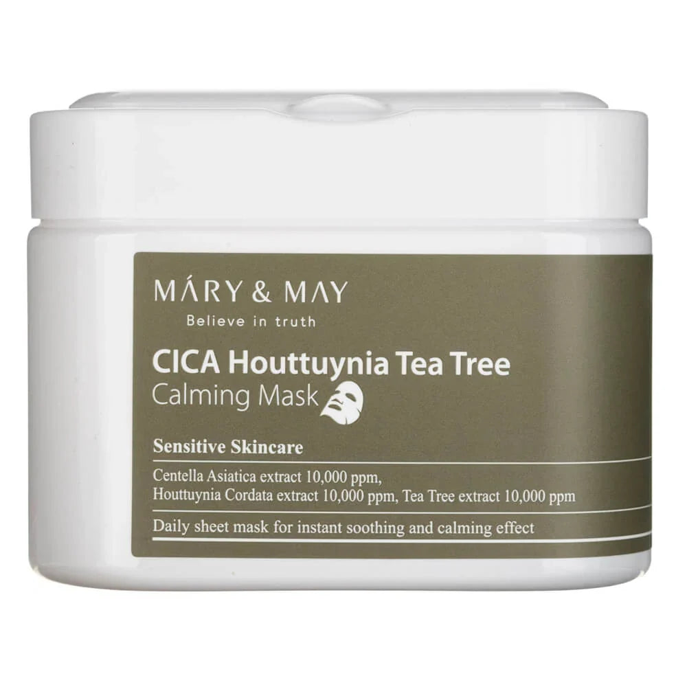 CICA Houttuynia Tea Tree Calming Mask, 30EA