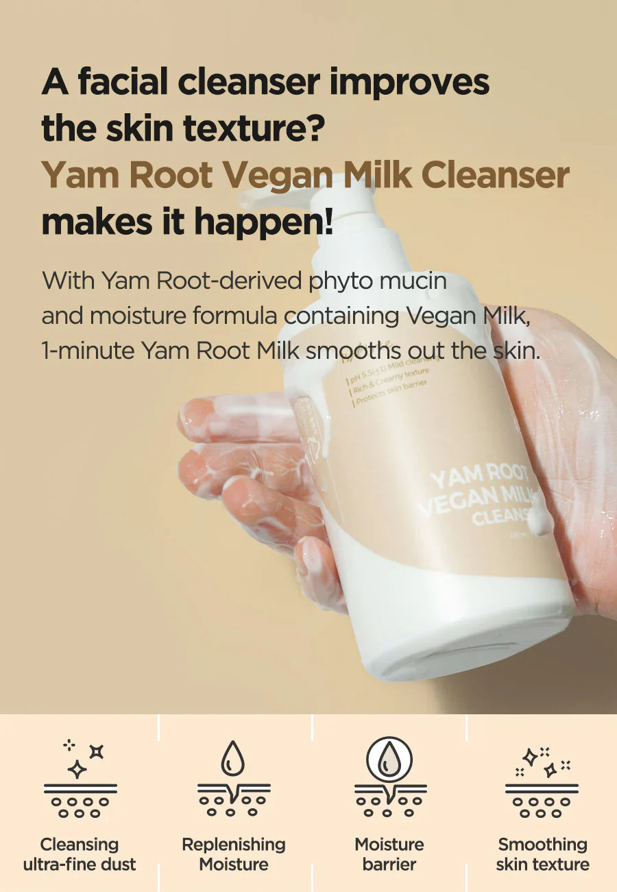 Yam Root Vegan Milk Cleanser, 220ml